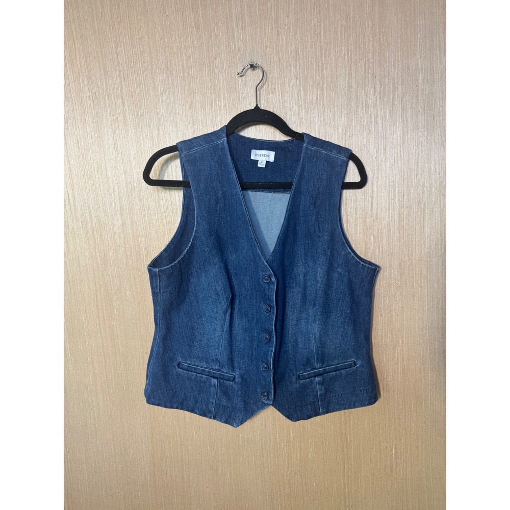 Evereve Denim Vest in Dark Blue